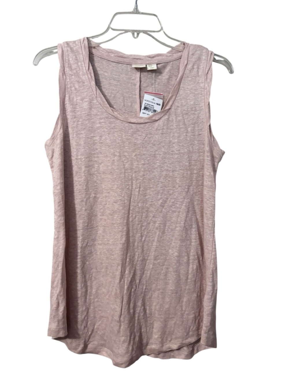 Lucy & Laurel 100% Linen slub Scoop Neck Tank Top size M NWT